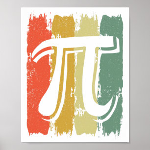 Retro Vintage Pi Math Geek Mathematician Pi Day  Poster