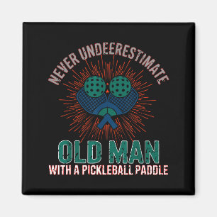 Retro vintage pickleball retirement dad funny magnet