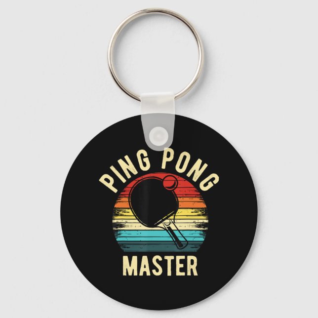 Retro Vintage PingPong  Keychain (Front)