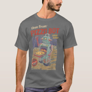 Retro Vintage Pizza Bot Cute Food Lovers 27754978 T-Shirt