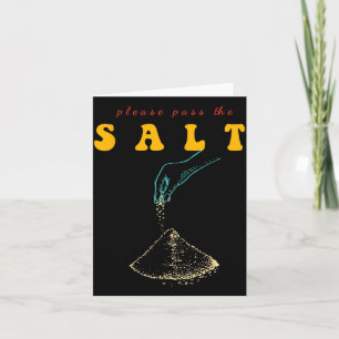 Retro Vintage Please P The Salt Funny Salt Lover Q Card