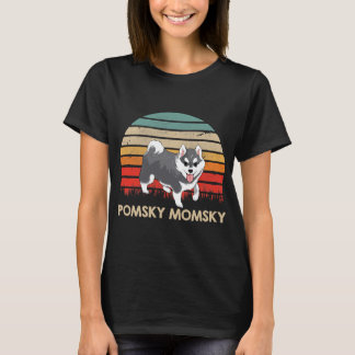 Retro Vintage Pomsky Momsky Pet Pomsky T-Shirt