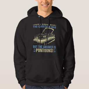 Retro Vintage Pontoon Boat Captain Boating Hoodie