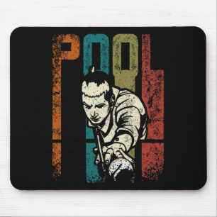Retro Vintage Pool Billiards Mouse Pad