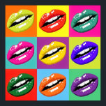 Retro Vintage Pop Art Poster<br><div class="desc">This reproduction of a pop art lips design is a fantastic retro idea for any home, office, business or workplace. Please note: This image like my other images are "public domain" images and do not breach any copyrights. Thank you for your support and stopping by my store and choosing an...</div>