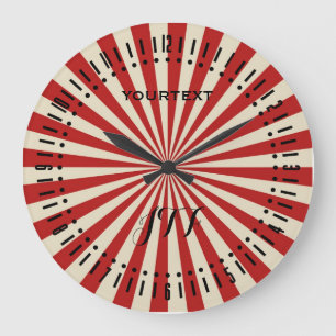 Retro Vintage Popcorn Classic Spinning Wheel Dial Large Clock