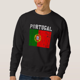 Retro Vintage Portugal Flag Portuguese Roots Sweatshirt