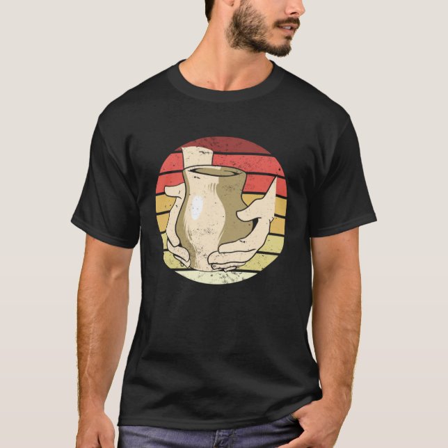 Retro Vintage Pottery Ceramics Teacher Pottery T-Shirt (Front)