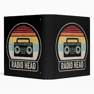 Retro Vintage Radio Head Binder