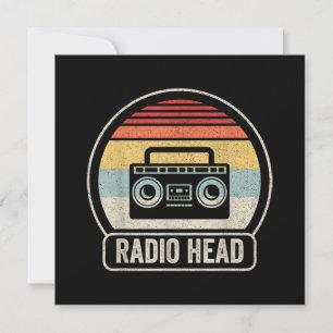 Retro Vintage Radio Head Invitation