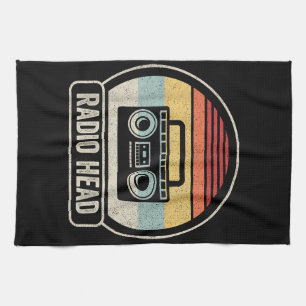 Retro Vintage Radio Head Kitchen Towel