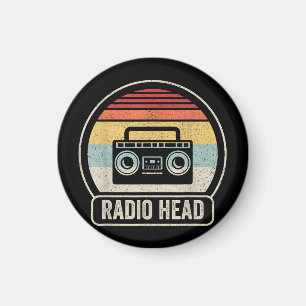 Retro Vintage Radio Head Magnet
