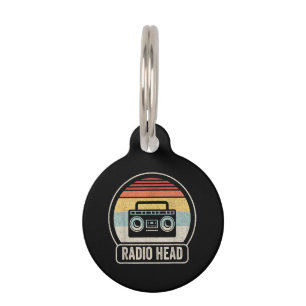 Retro Vintage Radio Head Pet Tag