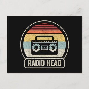 Retro Vintage Radio Head Postcard