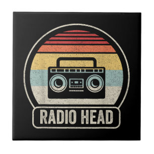 Retro Vintage Radio Head Tile