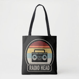 Retro Vintage Radio Head Tote Bag