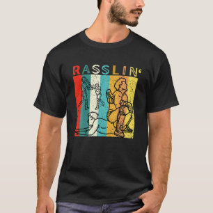 Retro Vintage Rasslin' Pro Wrestling Fan T-Shirt