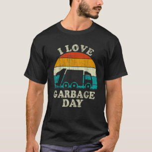 Retro Vintage Recycling Trash Kids I Love Garbage T-Shirt