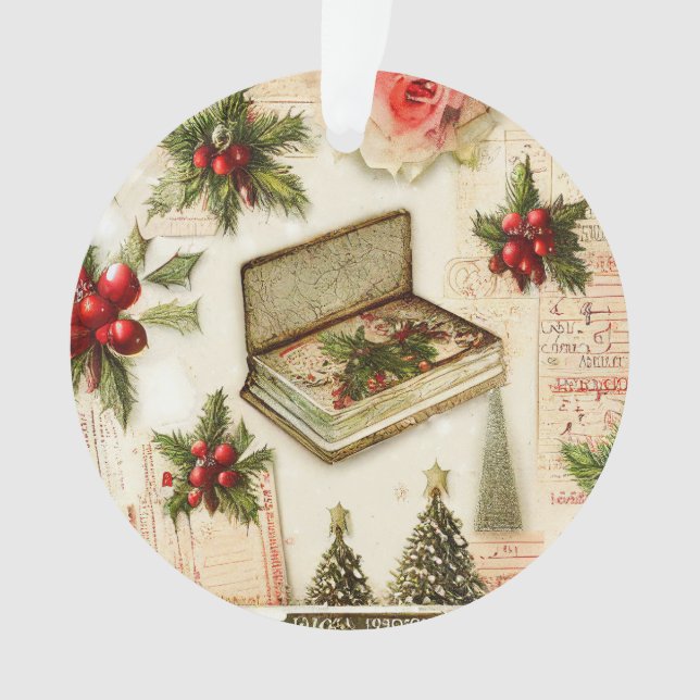 Retro Vintage Red Green Holiday Noël (devant)