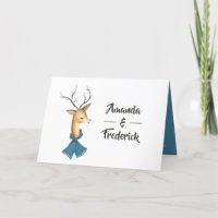 Retro Vintage Reindeer Christmas Wedding