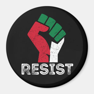 Retro Vintage Resist Palestine fist flag Freedom Magnet