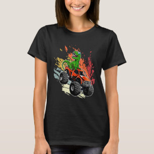 Retro Vintage Rex Dinosaur Monster Truck T-Shirt