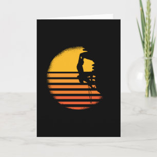 Retro Vintage Rock Climbing Card