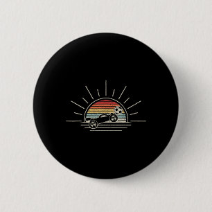 Retro Vintage Rocket Soccer Car  2 Inch Round Button