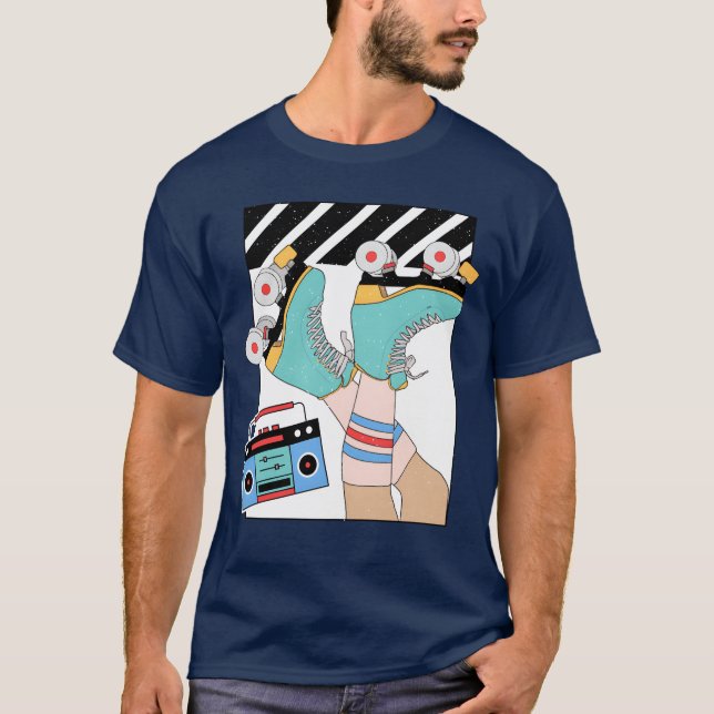 Retro Vintage Roller Skate retro T-Shirt (Front)