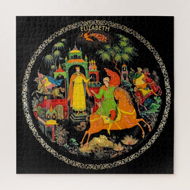 Retro Vintage Russian Fairy Tale Fantasy Colorful Jigsaw Puzzle (Vertical)