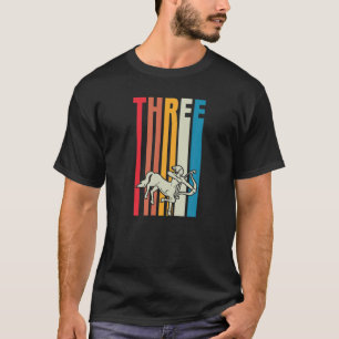 Retro Vintage Sagittarius Sign 3Rd Birthday Party T-Shirt