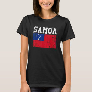 Retro Vintage Samoa Flag Samoan Roots T-Shirt