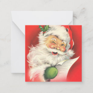 Retro Vintage Santa Claus Square Card