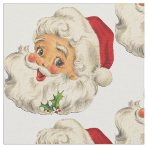 Retro Vintage Santa  Fabric