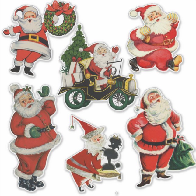 Retro Vintage Santas Extra Large (Front)