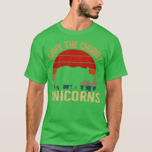 Retro Vintage Save The Chubby Unicorns T-Shirt
