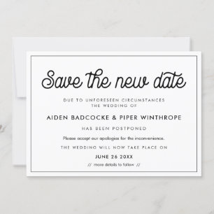 Retro vintage Save the new date card