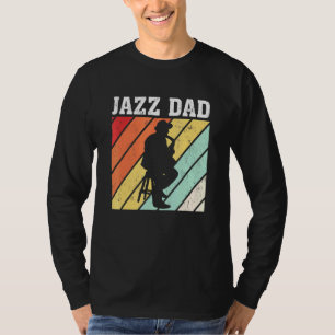Retro Vintage Saxophone Jazz Music Jazz Dad T-Shirt