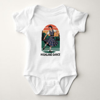 Retro Vintage Scottish Highland Dance Design gift Baby Bodysuit