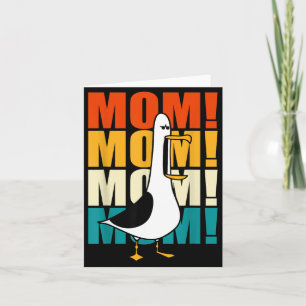 Retro Vintage Seagull Mom Life Funny Bird Lover Card