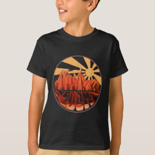 Retro Vintage Sedona Arizona T Shirt Hiking Sunset