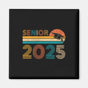 Retro Vintage Senior 25 Cl Of 2025 Graduation Grad Magnet