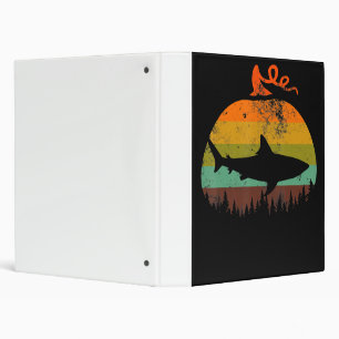 Retro Vintage Shark Pumpkin Halloween Gifts Binder
