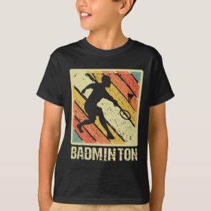 Retro Vintage Shuttle Player Badminton T-Shirt