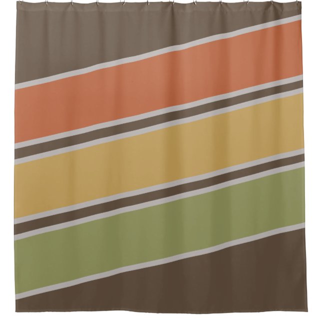 Retro Vintage Simple Three Stripes Brown (Front)