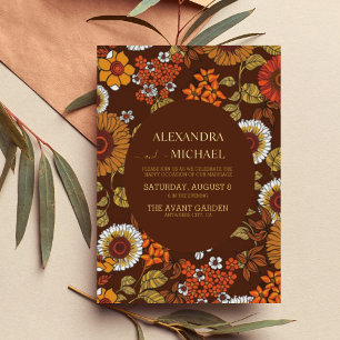 Retro Vintage Sixties Terracotta Wedding