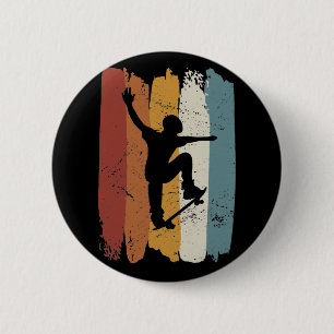 Retro vintage Skateboard 2 Inch Round Button