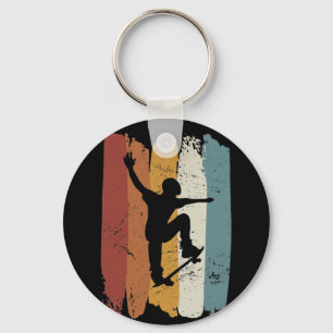 Retro vintage Skateboard Keychain