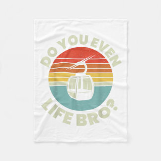 Retro Vintage Ski Do You Even Lift Bro_ _2 Fleece Blanket