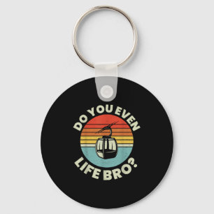 Retro Vintage Ski Do You Even Lift Bro_ _2  Keychain